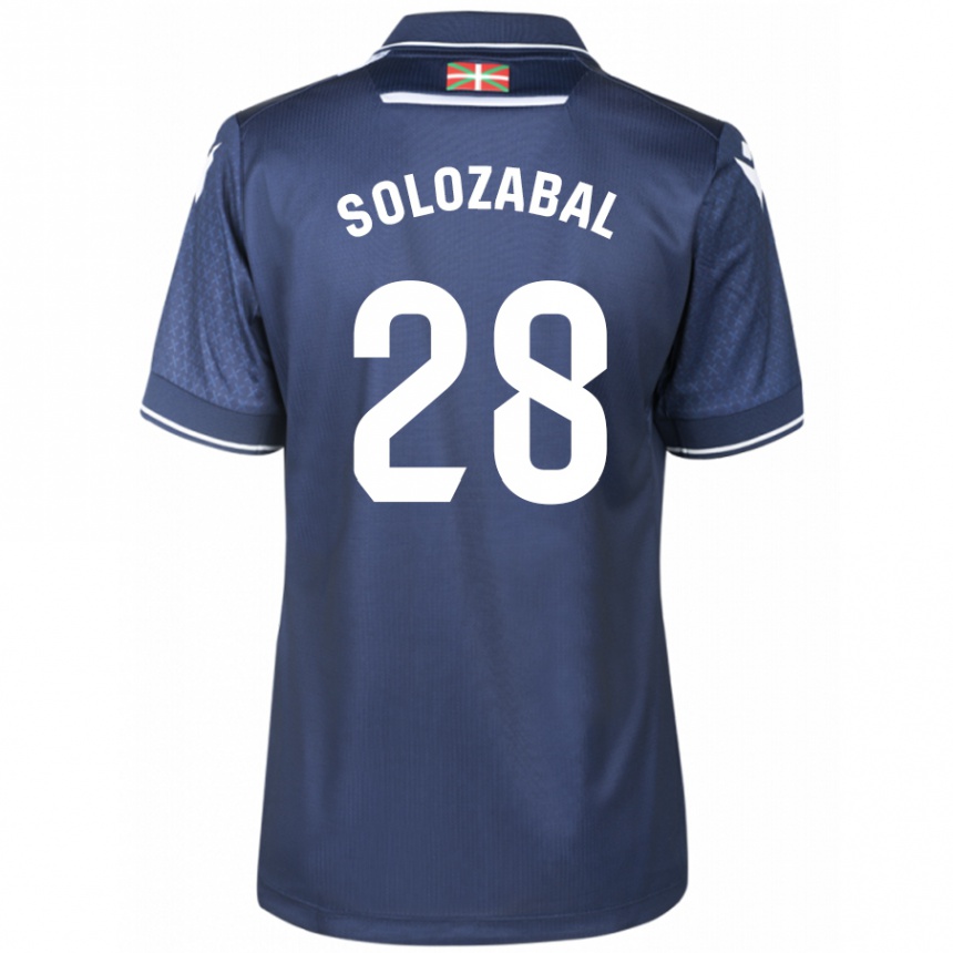 Men Football Malen Solozabal Ibarra #28 Navy Away Jersey 2023/24 T-Shirt Canada