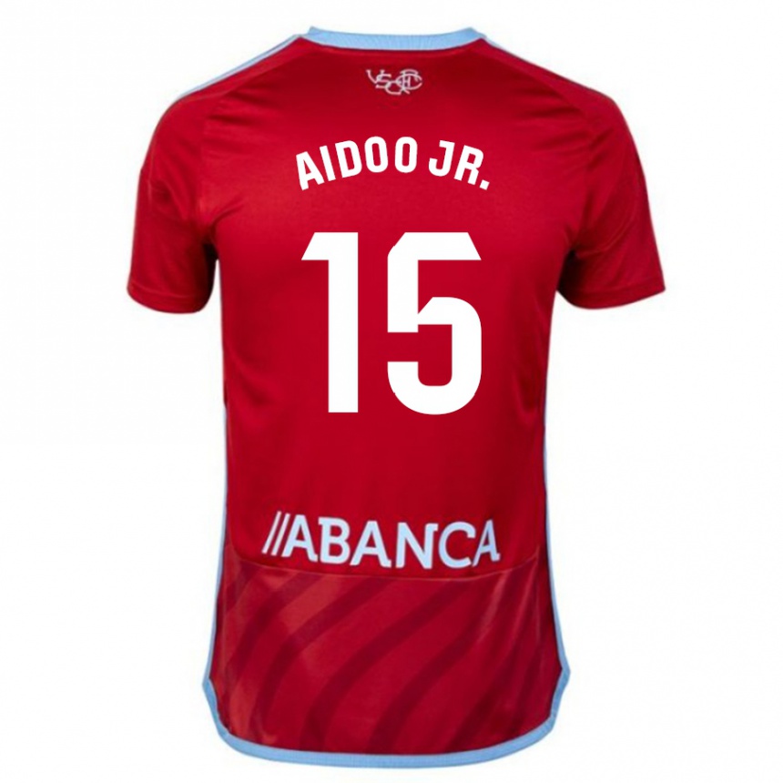 Men Football Joseph Aidoo #15 Red Away Jersey 2023/24 T-Shirt Canada