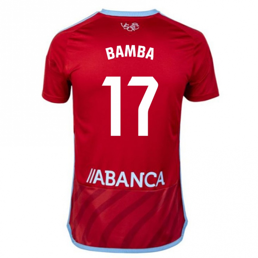 Men Football Jonathan Bamba #17 Red Away Jersey 2023/24 T-Shirt Canada