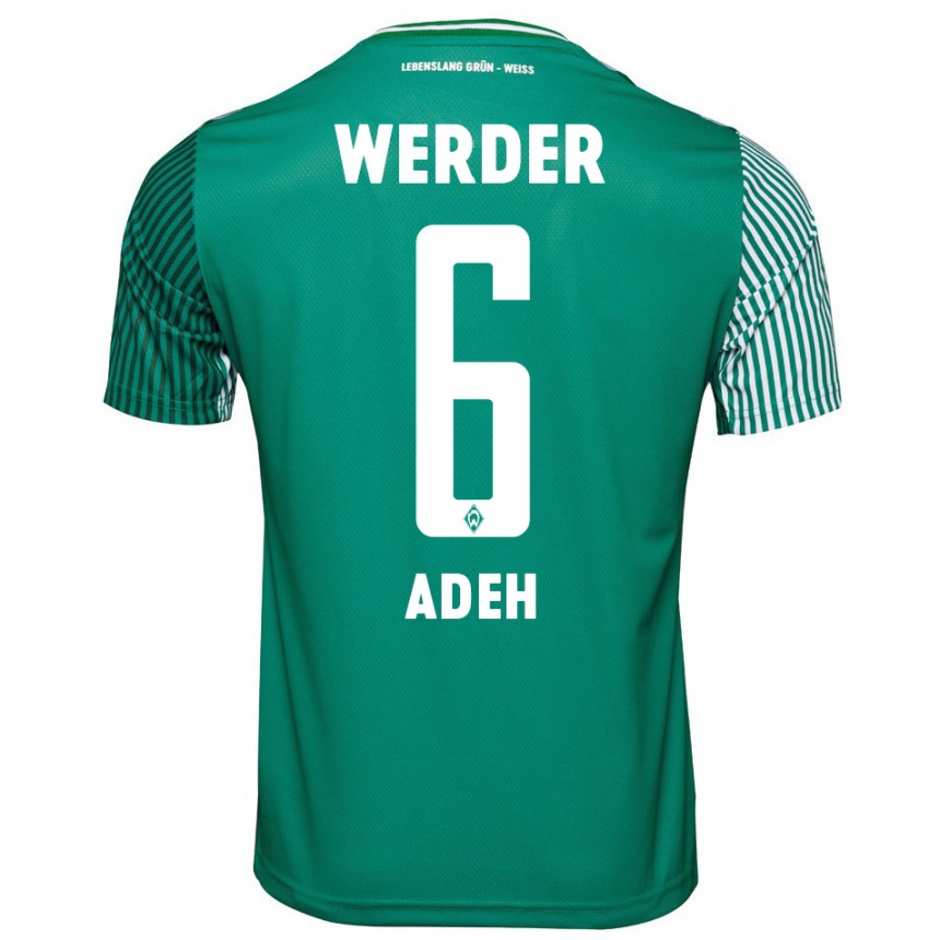 Women Football Wesley Adeh #6 Green Home Jersey 2023/24 T-Shirt Canada