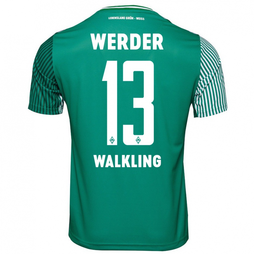 Women Football Ricarda Walkling #13 Green Home Jersey 2023/24 T-Shirt Canada