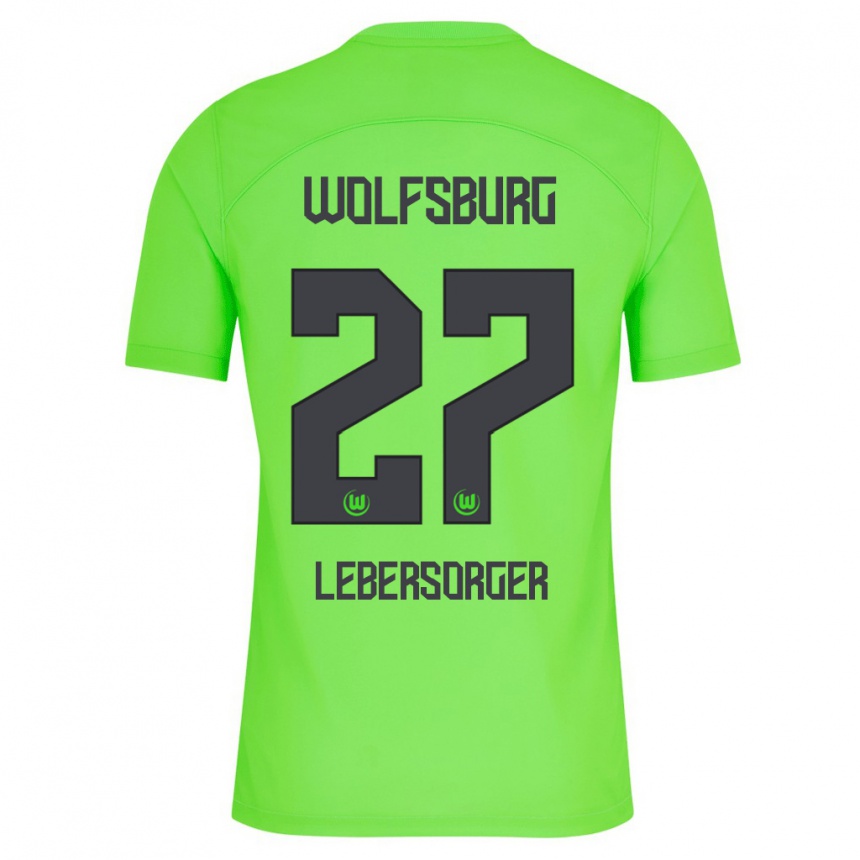 Women Football Kevin Lebersorger #27 Green Home Jersey 2023/24 T-Shirt Canada