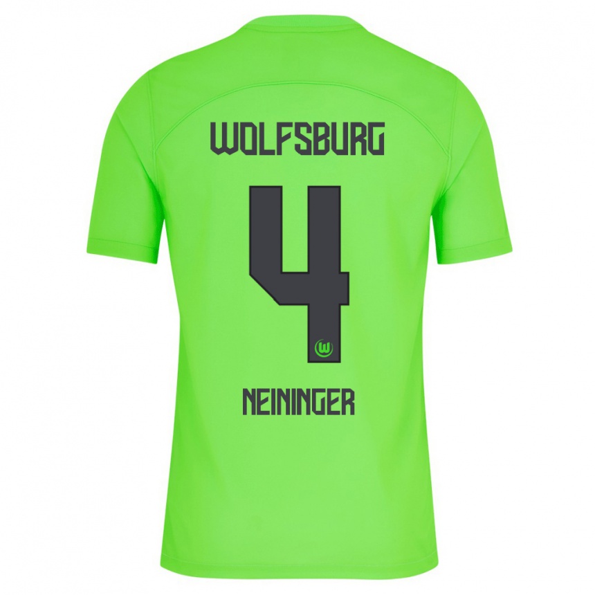 Women Football Till Neininger #4 Green Home Jersey 2023/24 T-Shirt Canada