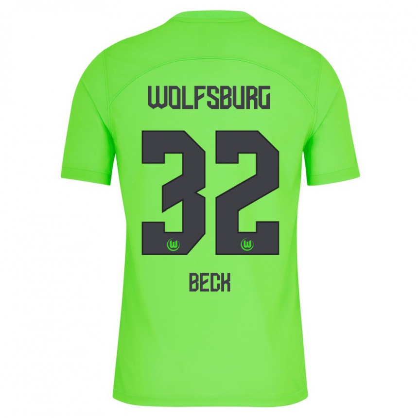 Women Football Kiara Beck #32 Green Home Jersey 2023/24 T-Shirt Canada