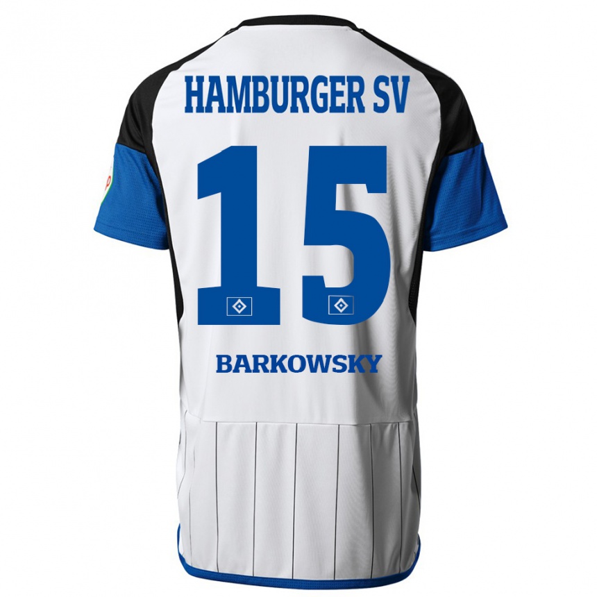 Women Football Finn Barkowsky #15 White Home Jersey 2023/24 T-Shirt Canada