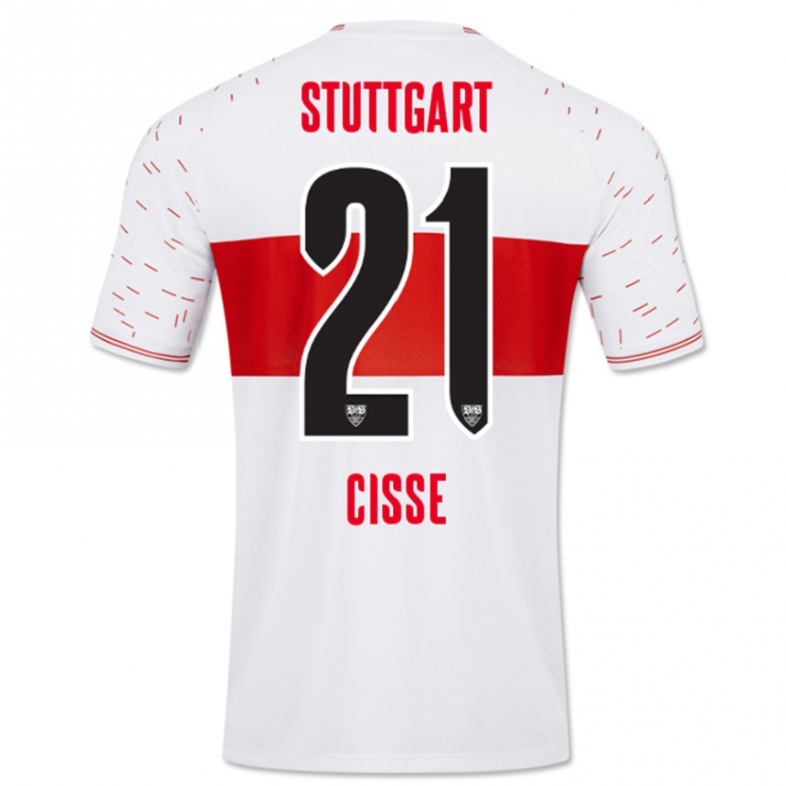 Women Football Moussa Cissé #21 White Home Jersey 2023/24 T-Shirt Canada