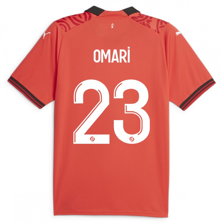 Women Football Warmed Omari #23 Red Home Jersey 2023/24 T-Shirt Canada