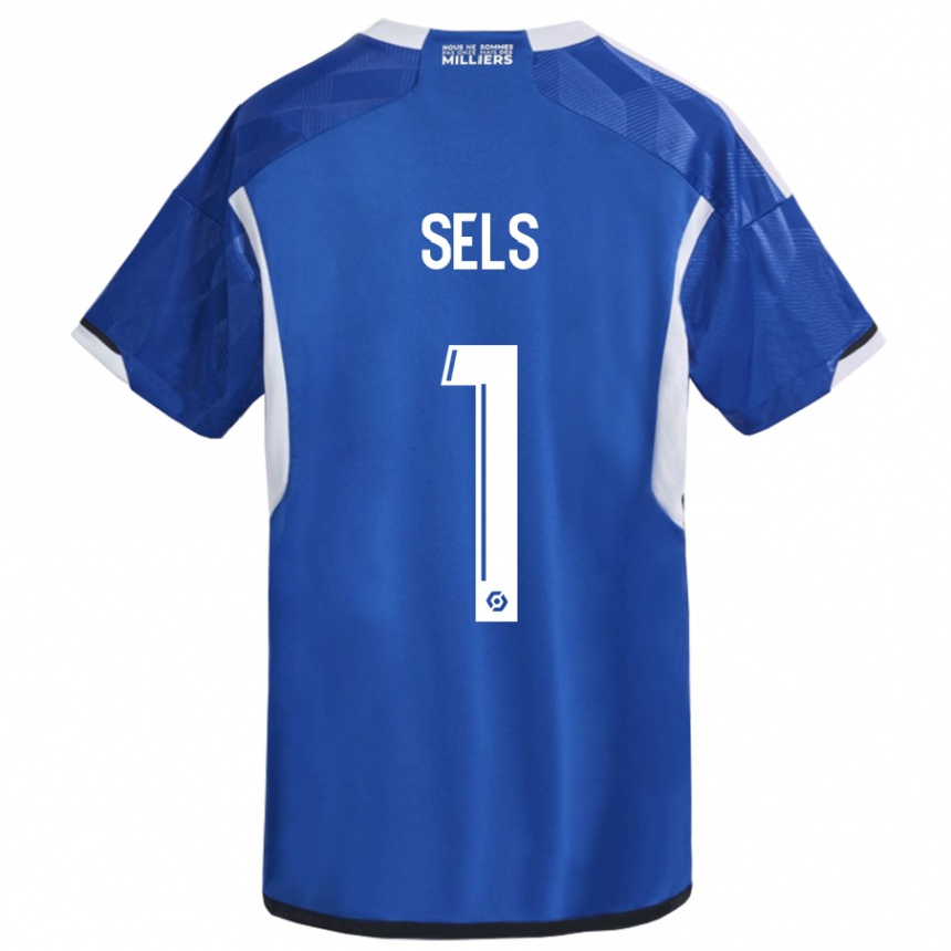 Women Football Matz Sels #1 Blue Home Jersey 2023/24 T-Shirt Canada