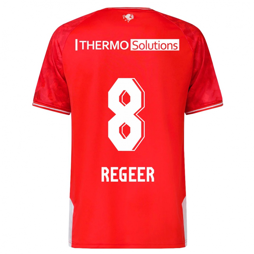 Women Football Youri Regeer #8 Red Home Jersey 2023/24 T-Shirt Canada