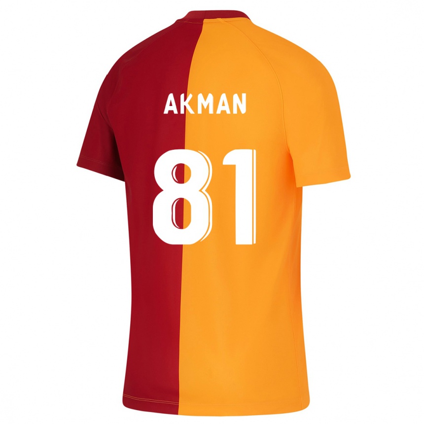 Women Football Hamza Akman #81 Orange Home Jersey 2023/24 T-Shirt Canada