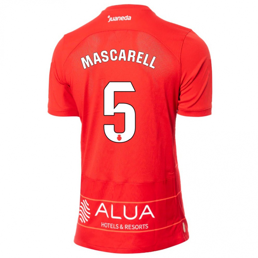 Women Football Omar Mascarell #5 Red Home Jersey 2023/24 T-Shirt Canada