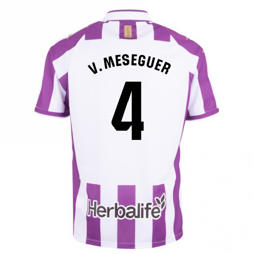 Women Football Víctor Meseguer #4 Purple Home Jersey 2023/24 T-Shirt Canada