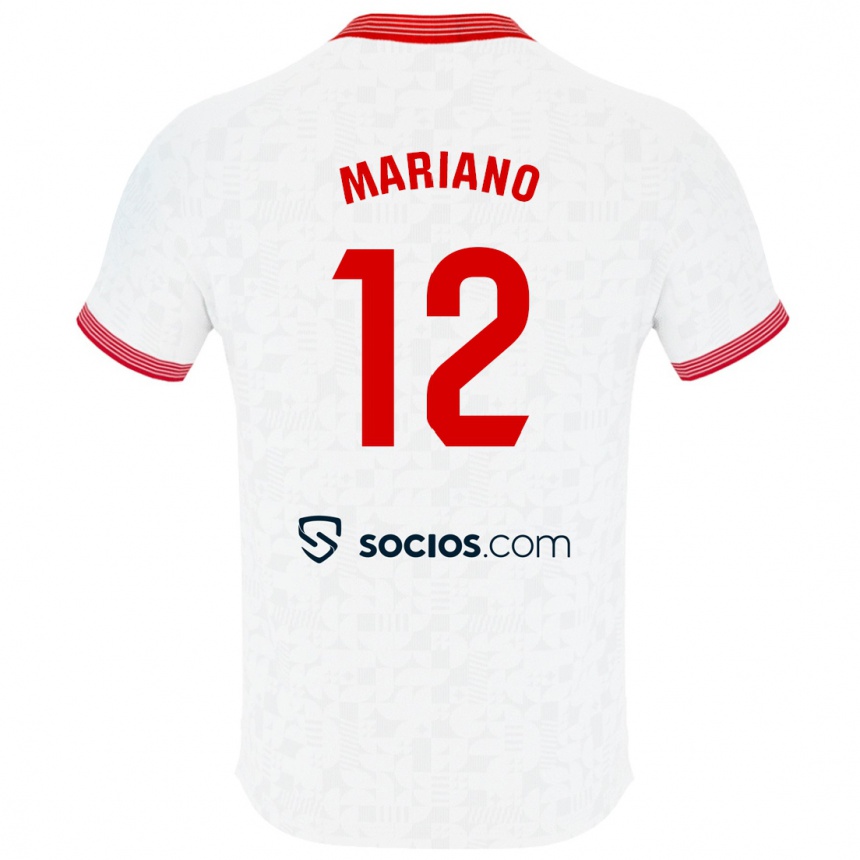 Women Football Mariano Diaz #12 White Home Jersey 2023/24 T-Shirt Canada