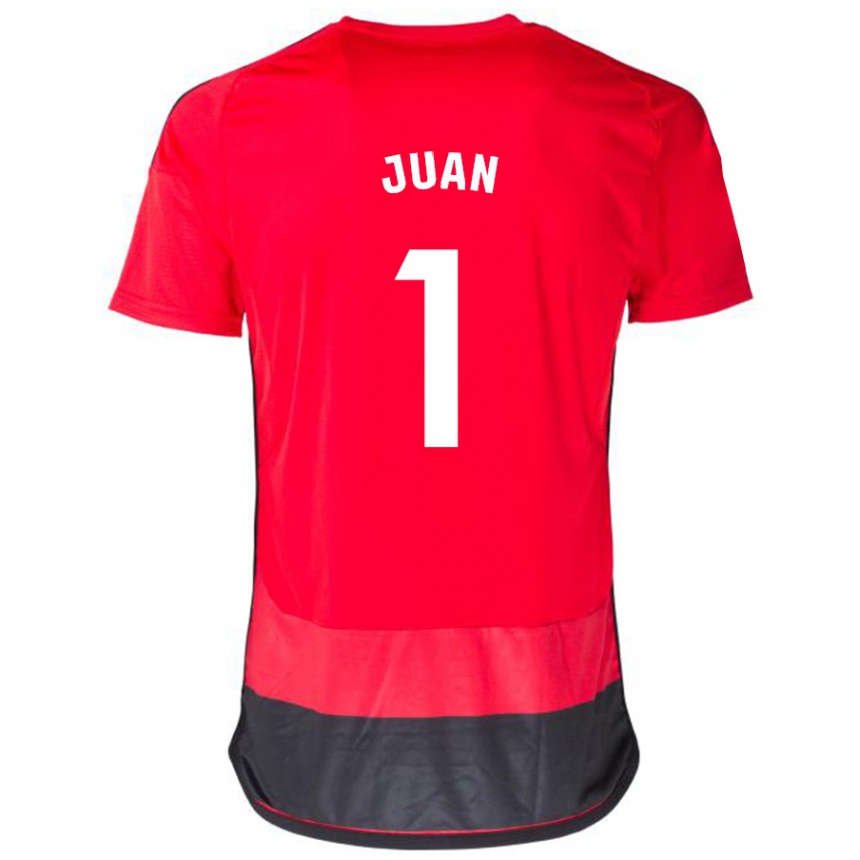 Women Football Ramón Juan #1 Red Black Home Jersey 2023/24 T-Shirt Canada