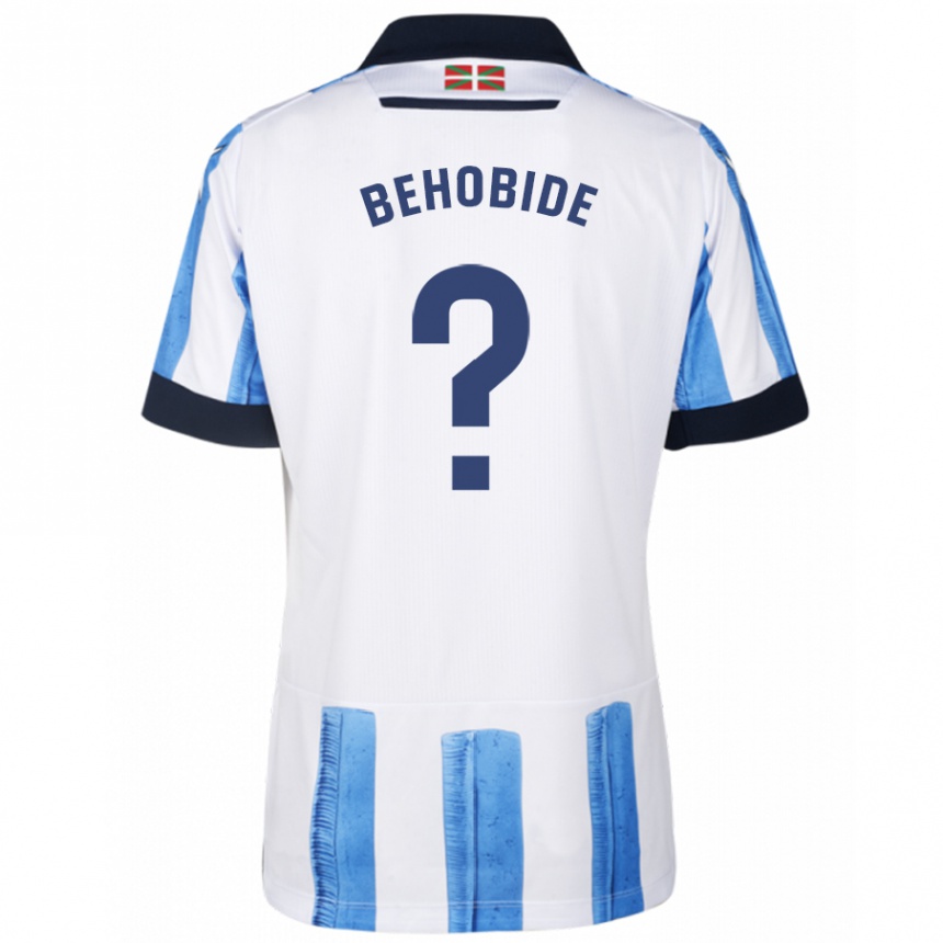 Women Football Eneko Behobide #0 Blue White Home Jersey 2023/24 T-Shirt Canada