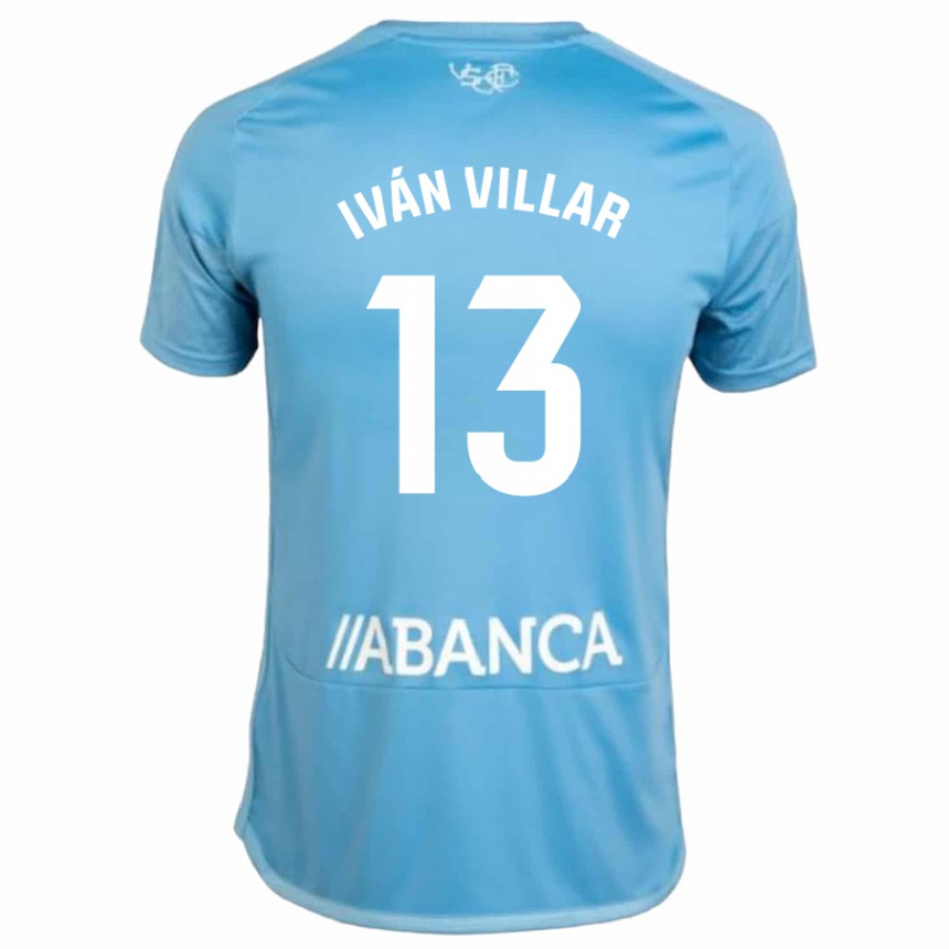 Women Football Iván Villar #13 Blue Home Jersey 2023/24 T-Shirt Canada