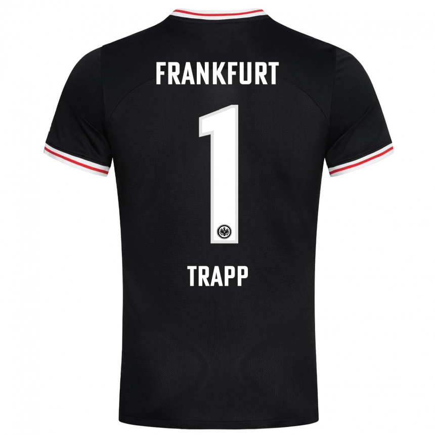 Women Football Kevin Trapp #1 Black Away Jersey 2023/24 T-Shirt Canada