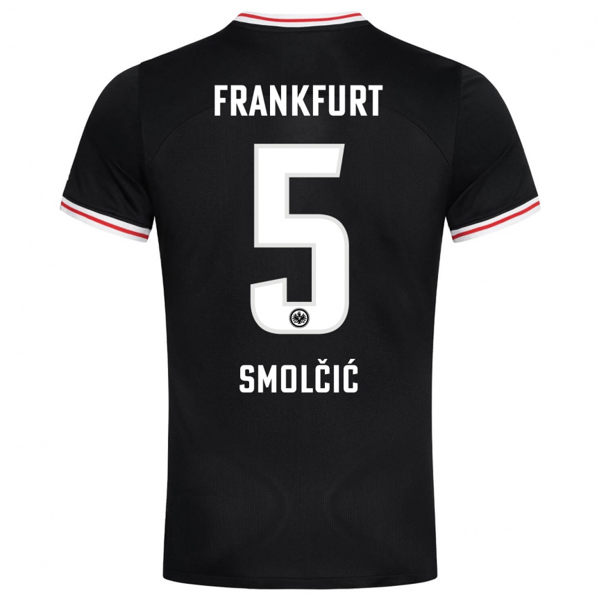 Women Football Hrvoje Smolcic #5 Black Away Jersey 2023/24 T-Shirt Canada