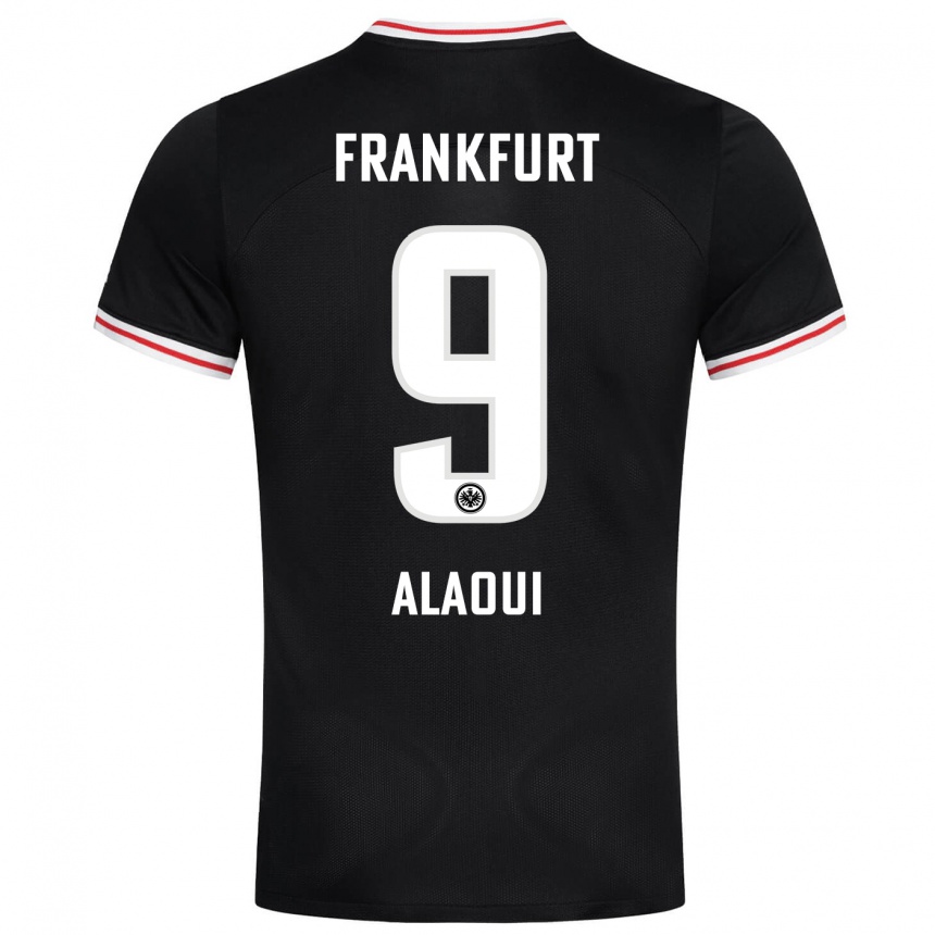 Women Football Anas Alaoui #9 Black Away Jersey 2023/24 T-Shirt Canada