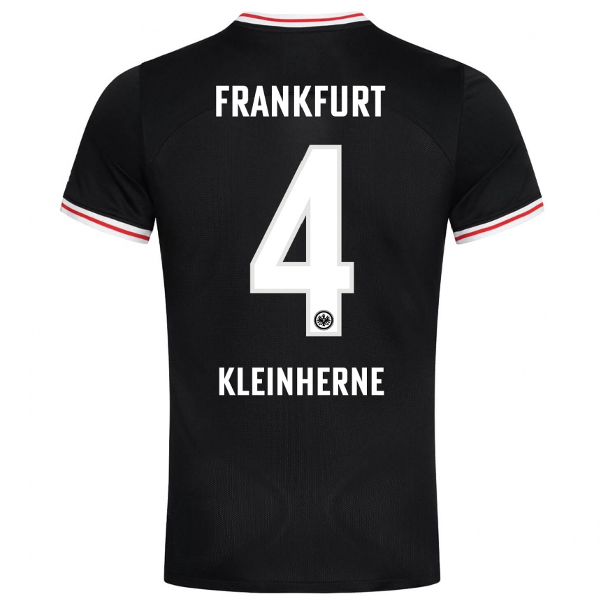 Women Football Sophia Kleinherne #4 Black Away Jersey 2023/24 T-Shirt Canada