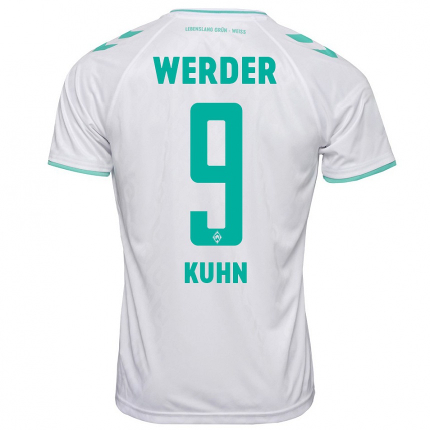 Women Football Philipp Kühn #9 White Away Jersey 2023/24 T-Shirt Canada