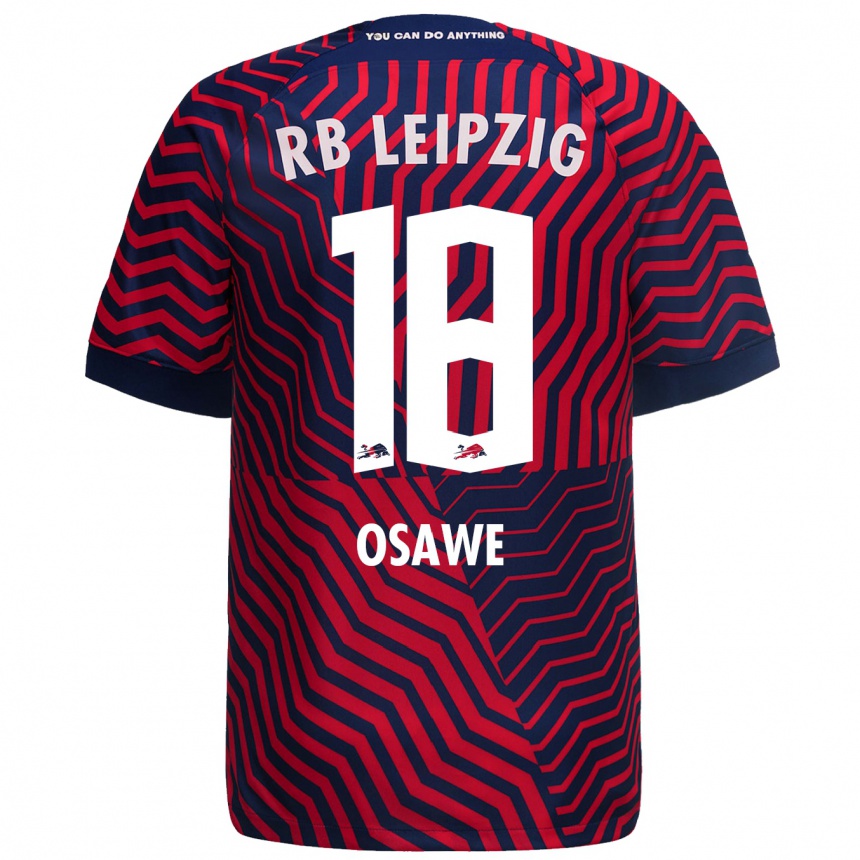 Women Football Winners Osawe #18 Blue Red Away Jersey 2023/24 T-Shirt Canada