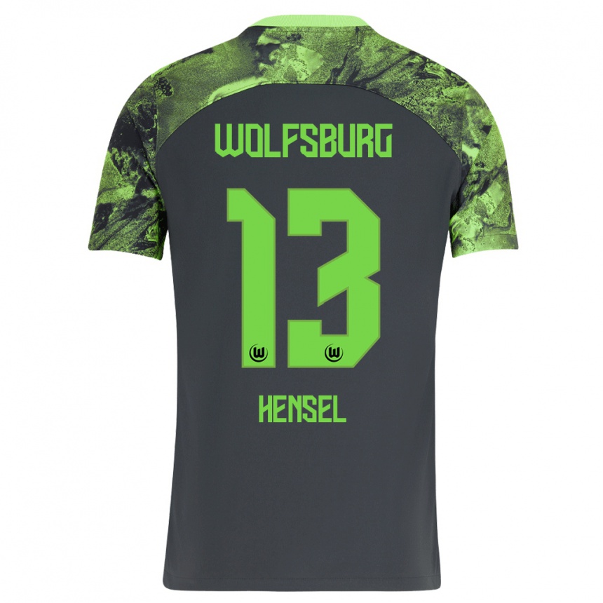 Women Football Pharell Hensel #13 Dark Grey Away Jersey 2023/24 T-Shirt Canada