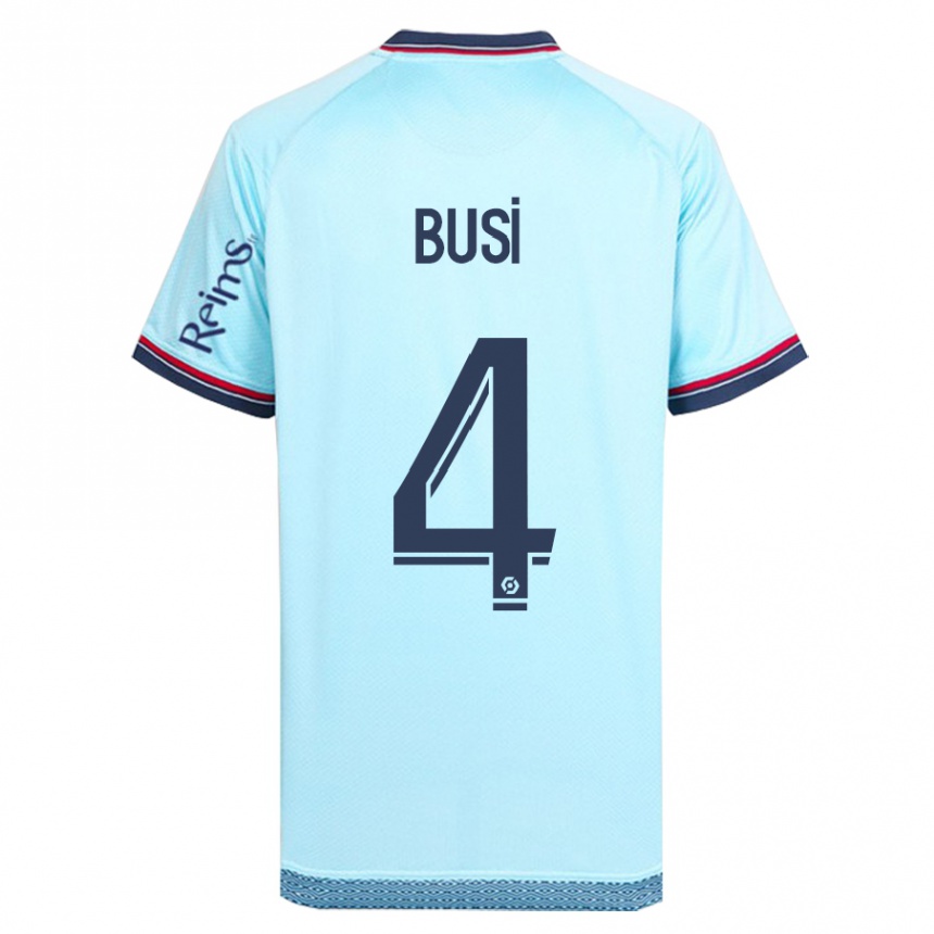 Women Football Maxime Busi #4 Sky Blue Away Jersey 2023/24 T-Shirt Canada