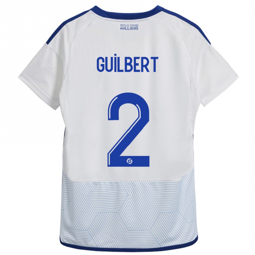 Women Football Frédéric Guilbert #2 White Away Jersey 2023/24 T-Shirt Canada