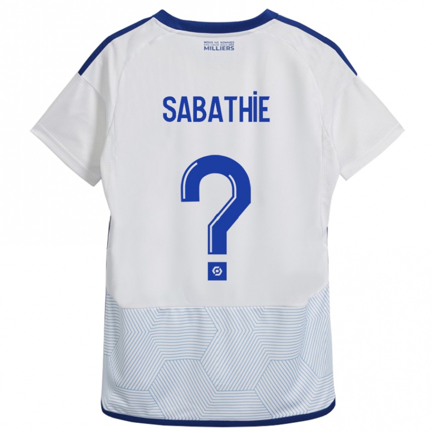 Women Football Gabin Sabathié #0 White Away Jersey 2023/24 T-Shirt Canada