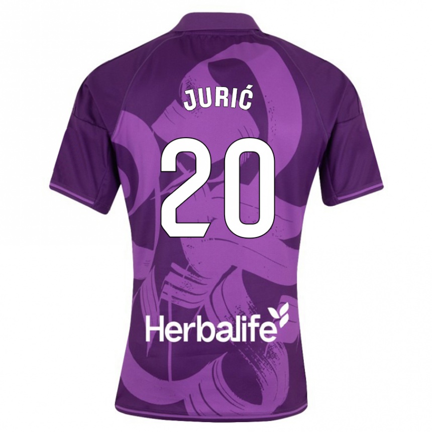 Women Football Stanko Juric #20 Violet Away Jersey 2023/24 T-Shirt Canada