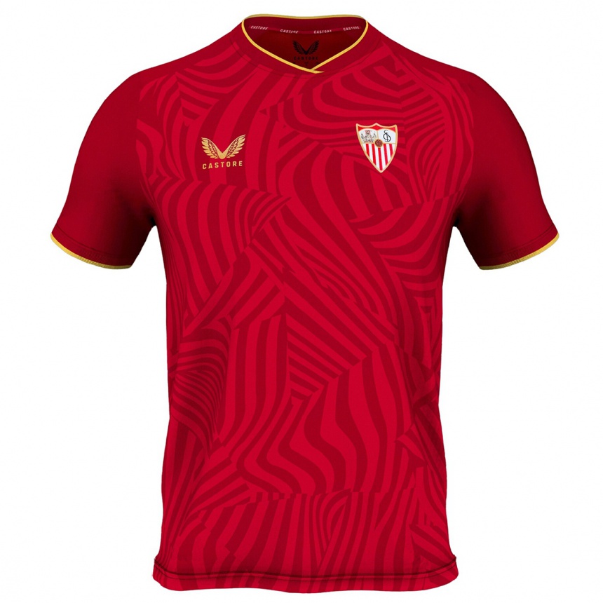 Femme Football Maillot Votre Nom #0 Rouge Tenues Extérieur 2023/24 Canada