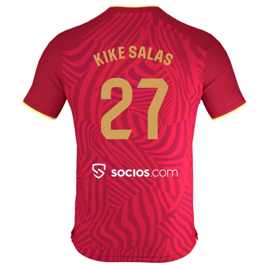 Women Football Kike Salas #27 Red Away Jersey 2023/24 T-Shirt Canada