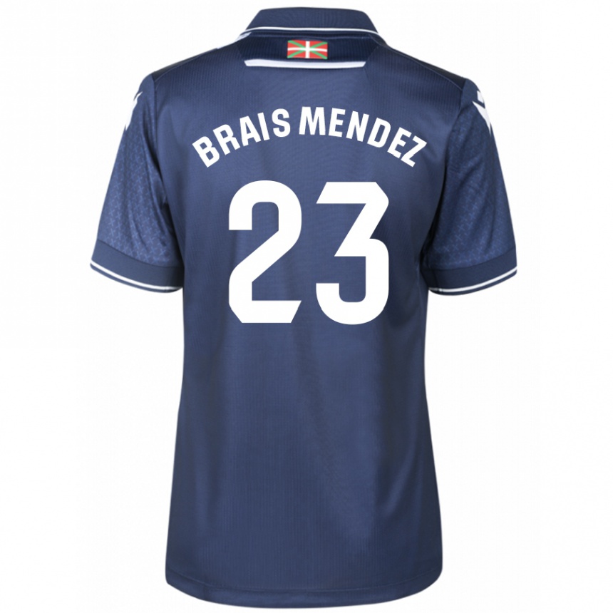 Women Football Brais Méndez #23 Navy Away Jersey 2023/24 T-Shirt Canada