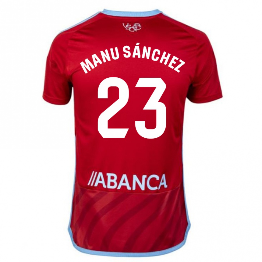 Women Football Manu Sanchez #23 Red Away Jersey 2023/24 T-Shirt Canada