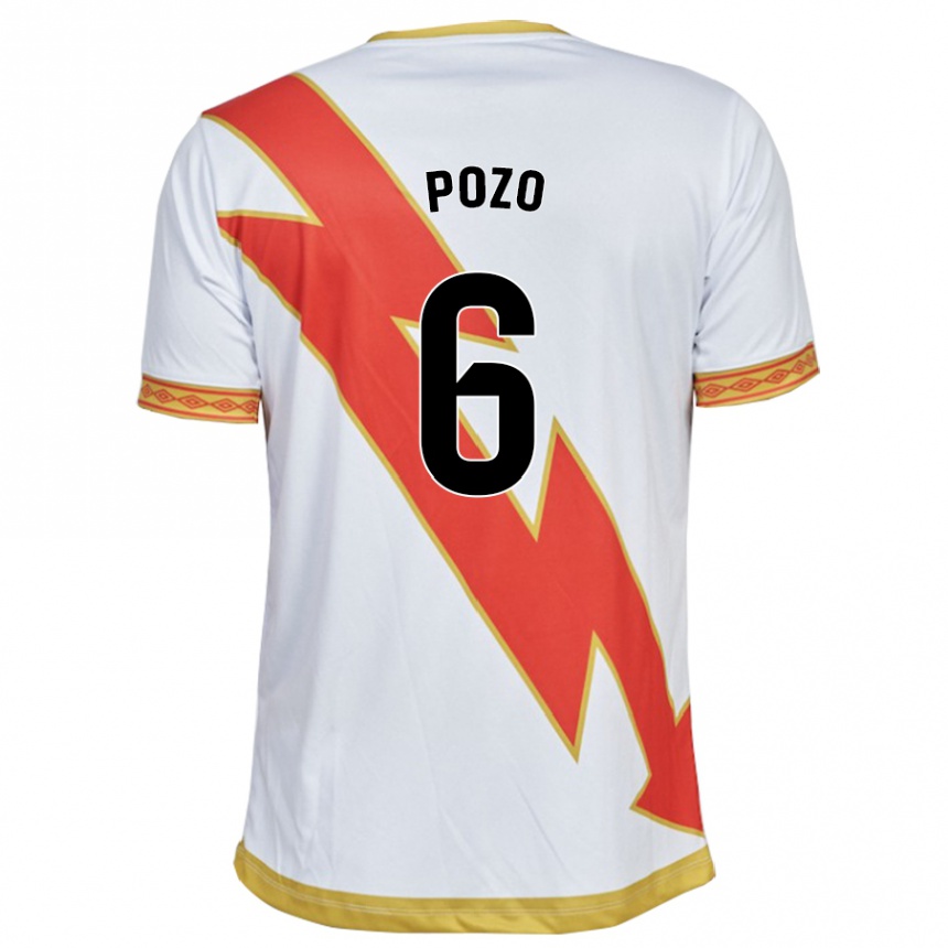 Kids Football José Pozo #6 White Home Jersey 2023/24 T-Shirt Canada