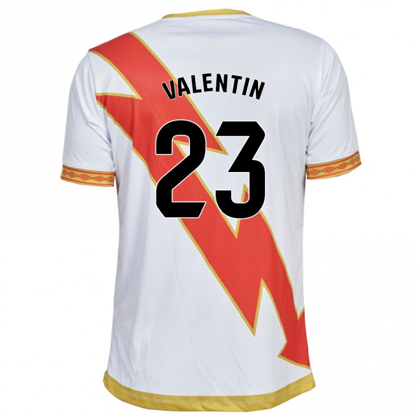 Kids Football Óscar Valentín #23 White Home Jersey 2023/24 T-Shirt Canada