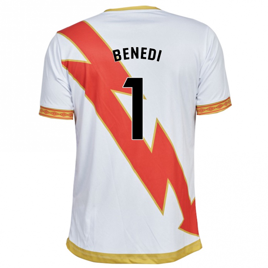 Kids Football Miguel Benedi #1 White Home Jersey 2023/24 T-Shirt Canada