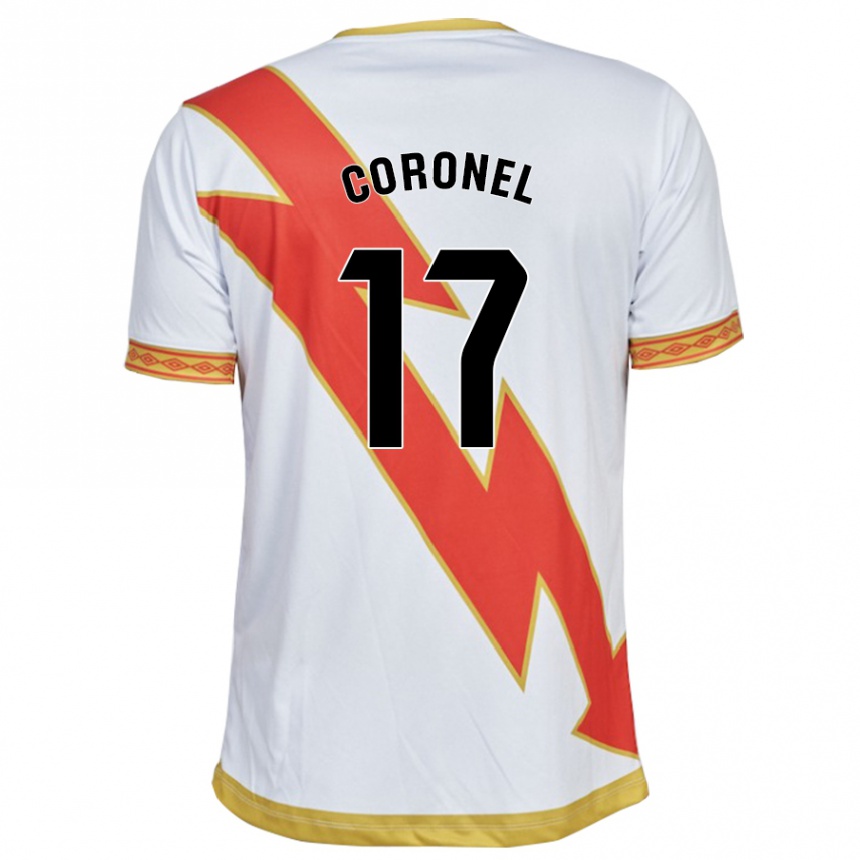 Kids Football Mariela Del Carmen Coronel #17 White Home Jersey 2023/24 T-Shirt Canada