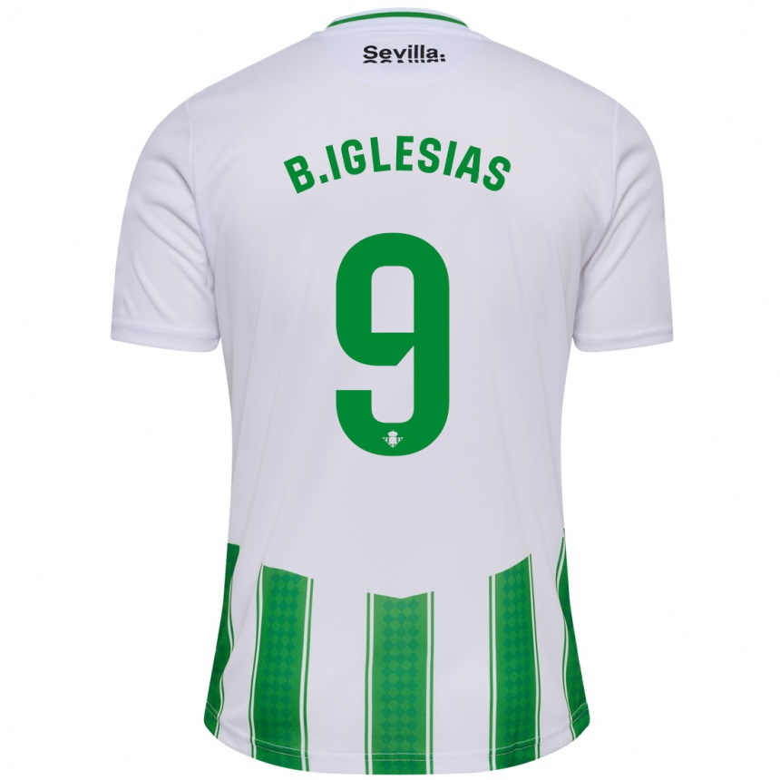 Enfant Football Maillot Borja Iglesias #9 Blanc Tenues Domicile 2023/24 Canada