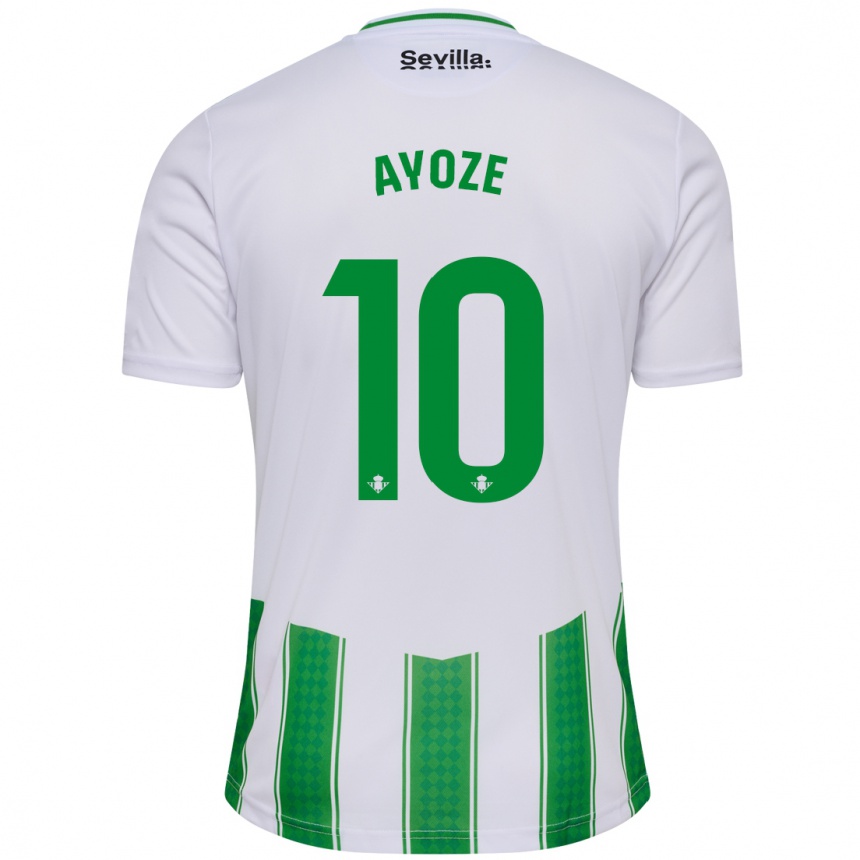 Kids Football Ayoze Pérez #10 White Home Jersey 2023/24 T-Shirt Canada