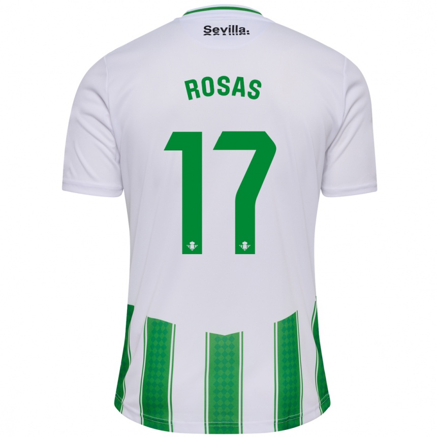 Kids Football Berto Rosas #17 White Home Jersey 2023/24 T-Shirt Canada