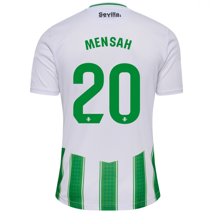 Enfant Football Maillot Mawuli Mensah #20 Blanc Tenues Domicile 2023/24 Canada