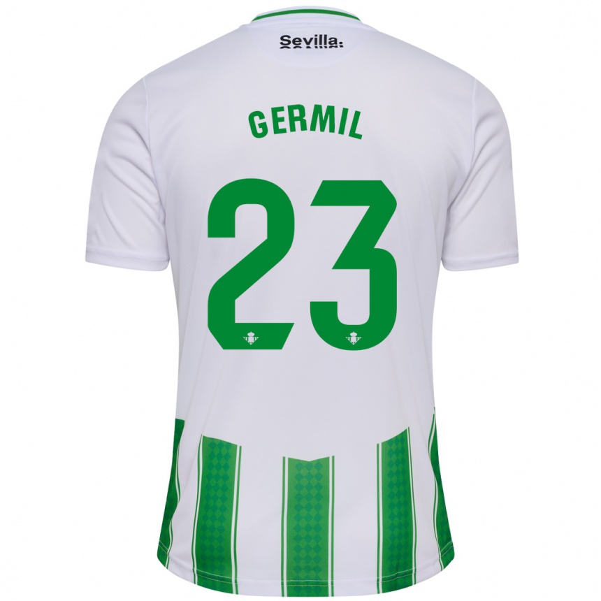 Kids Football Darío Germil #23 White Home Jersey 2023/24 T-Shirt Canada