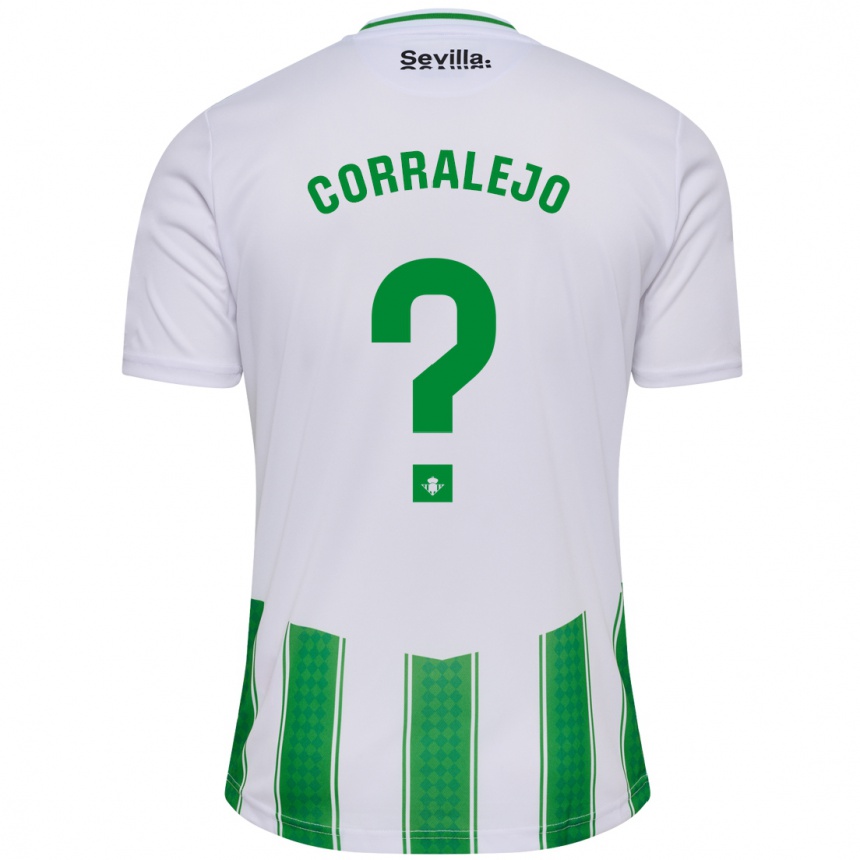 Kids Football Iván Corralejo #0 White Home Jersey 2023/24 T-Shirt Canada