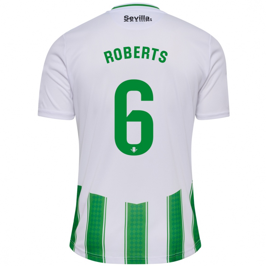 Enfant Football Maillot Rhiannon Roberts #6 Blanc Tenues Domicile 2023/24 Canada