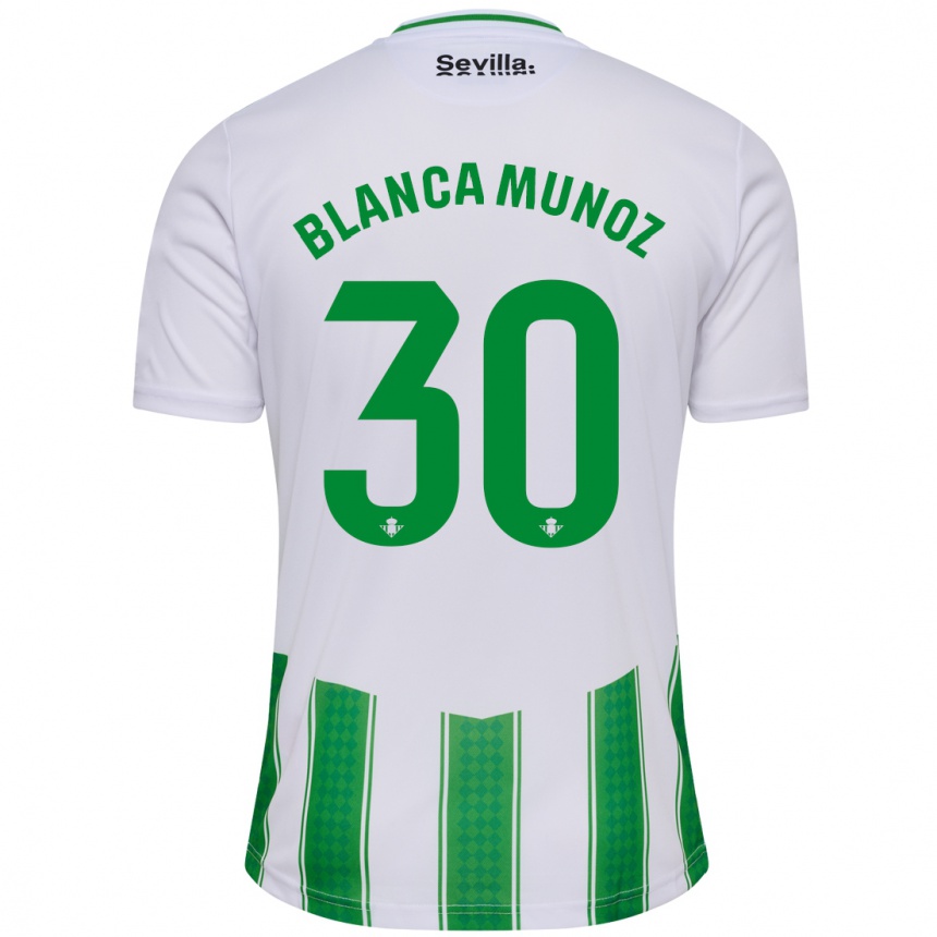 Enfant Football Maillot Blanca Muñoz #30 Blanc Tenues Domicile 2023/24 Canada