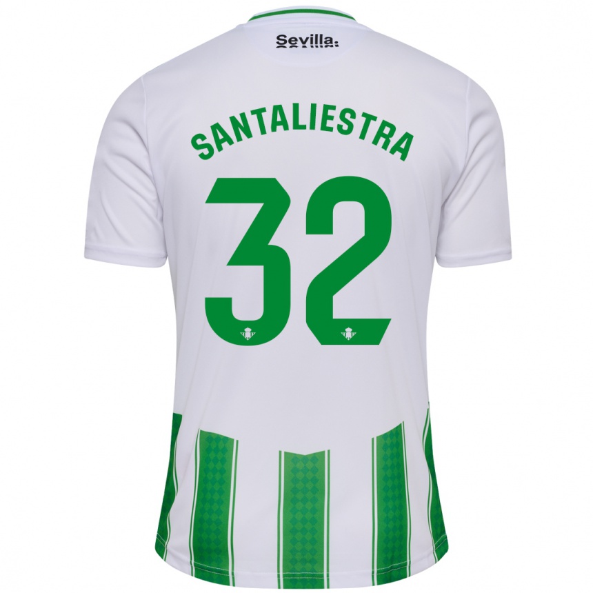 Kids Football Carla Santaliestra #32 White Home Jersey 2023/24 T-Shirt Canada