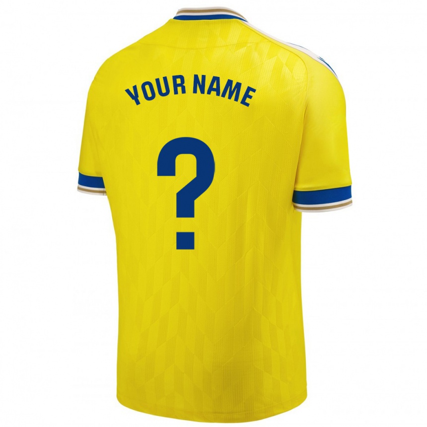 Enfant Football Maillot Votre Nom #0 Jaune Tenues Domicile 2023/24 Canada