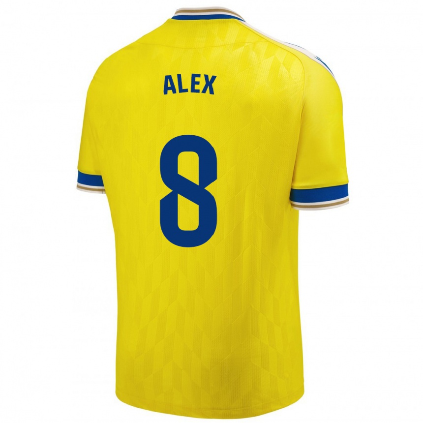 Kids Football Álex Fernández #8 Yellow Home Jersey 2023/24 T-Shirt Canada